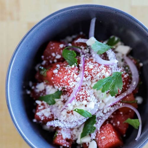 Greek Street Watermelon Salad