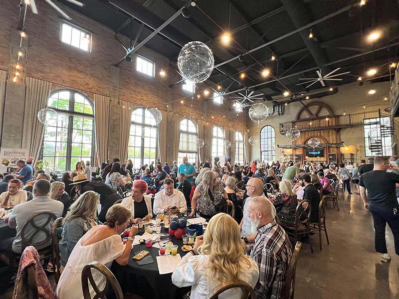 The Crowd Was Packed and lively at the Steam Plant